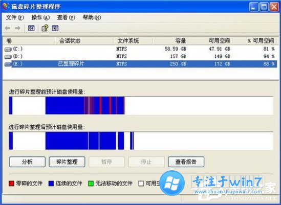 雨林木风XP电脑磁盘碎片如何整理